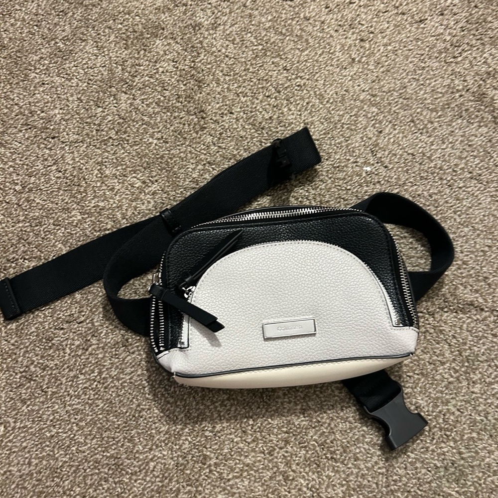 Calvin Klein Black and White Crossbody Bag